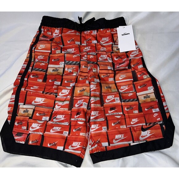 NWT Nike Boys Kids 7” Volley Swim Trunks Board Shorts Lined Size L (14-16)